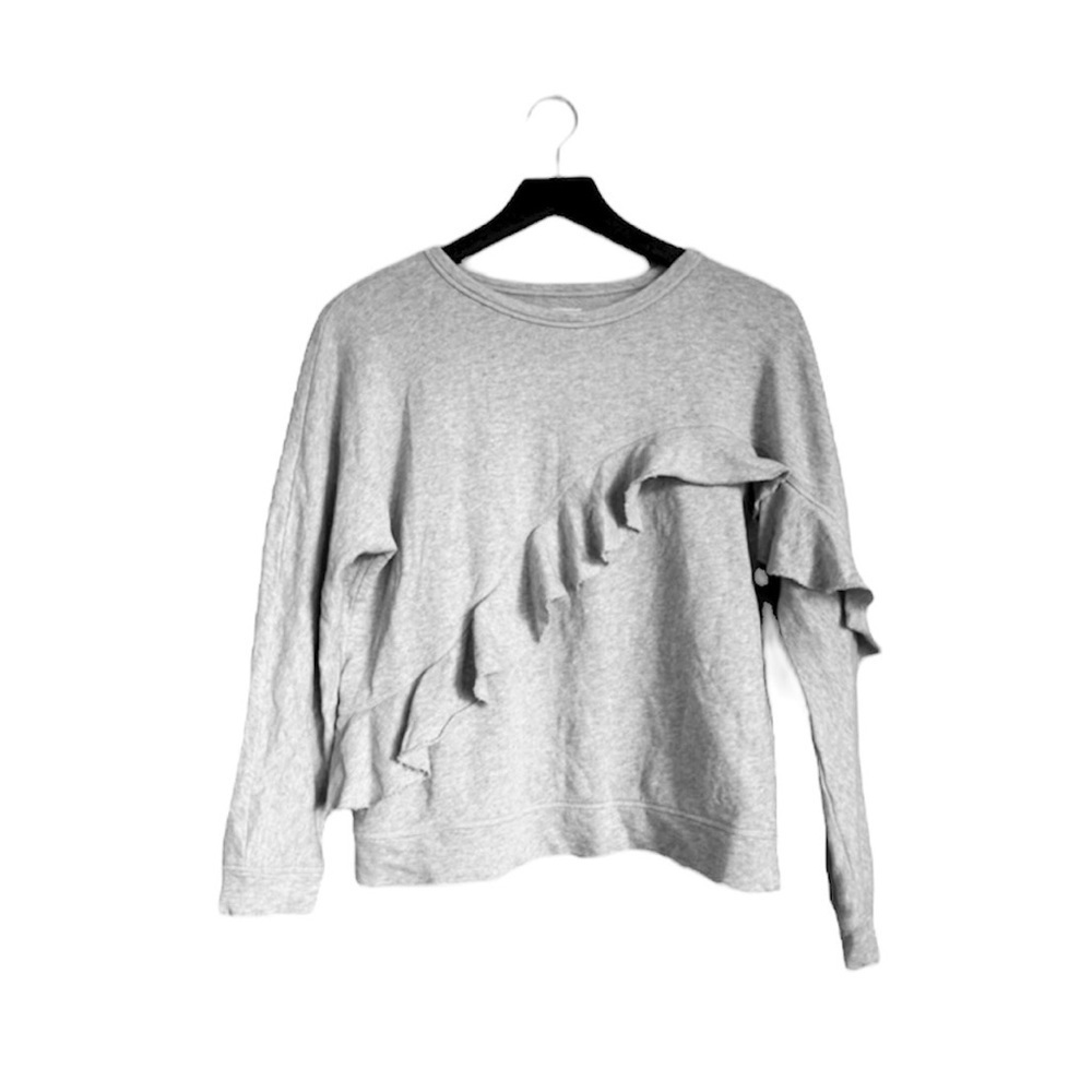LOU & GREY Grey Ruffle Sweatshirt